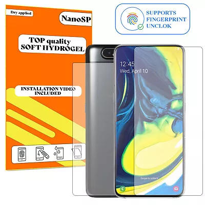 Front Back Screen Protector For Samsung Galaxy A80 - Hydrogel FILM TPU • £5.98