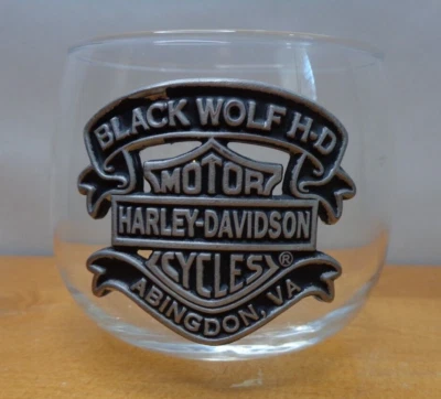 $13.49 • Buy Harley Davidson Whiskey Glass Pewter Insignia Black Wolf HD Abingdon, VA 4oz