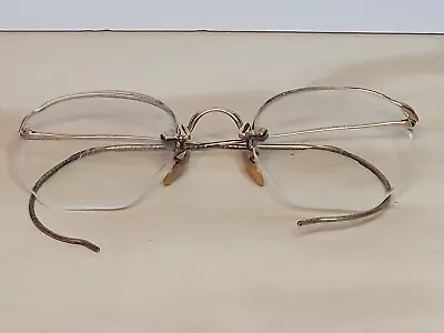 EYEGLASSES Vintage B&L Bausch & Lomb Semi-Rimless AO Cable Temples 1/10 12K GF • $39.99
