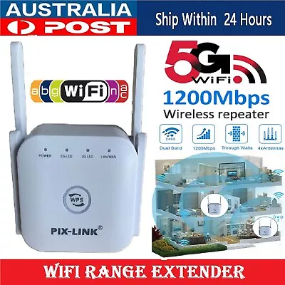 1200Mbps Wifi Extender Wireless Range Wifi Repeater Booster Antenna AC Router AU • $58.99