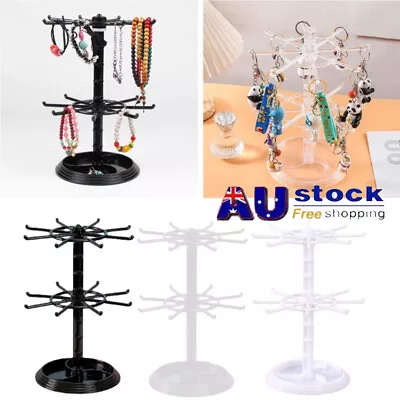 Two Tier Counter Top Spinner Display Stand Jewelry Rotating Display Holder AU • $17.72