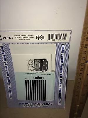 N Scale Microscale Decals 60-4232N Scale - EMD SD90MAC Demonstrator Diesel (1997 • $12.98