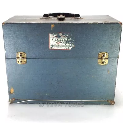 Small Blue Raytheon Vintage Radio TV Vacuum Tube Valve Caddy Carrying Case • $49.95