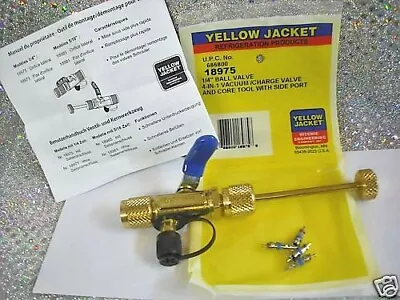 Yellow Jacket 1/4  R12 R22 4 IN 1 Ball Valve Tool Ritchie Part# 18975  • $76.80