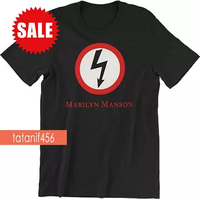 Marilyn Manson Bolt Black Short Sleeve T-shirt A74741 • $8.99