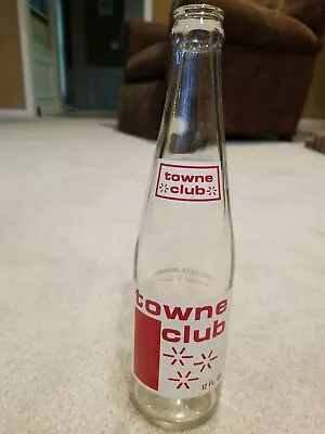 Vintage Soda Pop  Bottle - Towne Club - 12 Oz Warren Michigan NICE! • $7.95