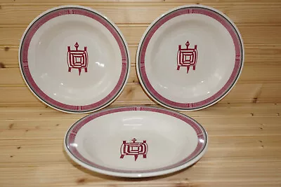 Pipestone Ancient Mimbreno Indian Santa Fe Dining Car (3) Soup Bowls 9   (S31 • $128.88