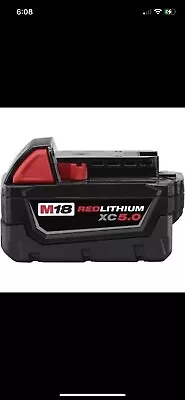 Milwaukee OEM 48-11-1850 M18 18 Volt Red Lithium Ion XC 5.0 Battery BRAND NEW ! • $63.98