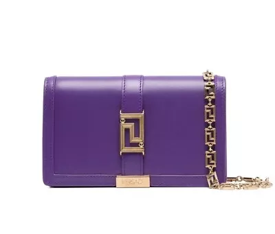 New With Tags Authentic Versace Greca Goddess Mini Bag Purple Handbag Purse • $895