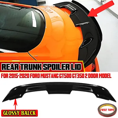 Gloss Black Trunk Boot Lip Spoiler Wing To Ford Mustang FM FN & Shelby GT500 15+ • $229.69