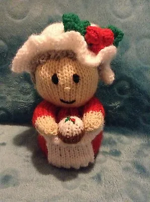 KNITTING PATTERN - Mother Christmas Mrs Claus Orange Cover Or 15 Cms Toy • £3.25