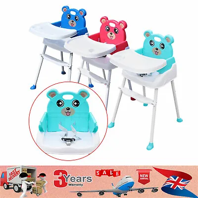 Adjustable 3-In-1 Baby Highchair Infant High Feeding Seat Toddler Table Chair UK • £25