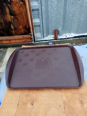 Vintage Mcdonald's Brown Plastic Serving Tray 17  X 12   • $30