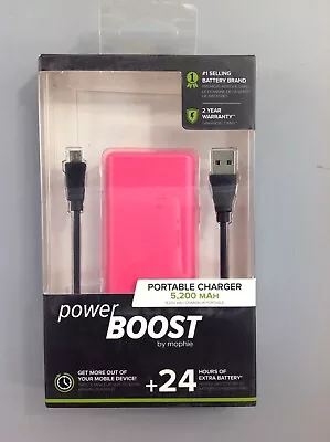 Power Boost By Mophie Portable Charger 5200 MAh PINK • $14.99