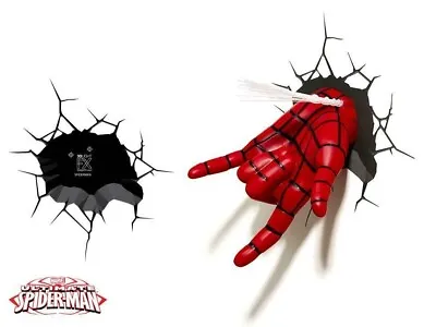 3D Deco Light FX Marvel Avengers Replacement Crack Wall Sticker  SPIDER MAN HAND • £10