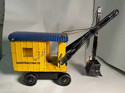 Vintage 1940s Structo Toy  Steam Shovel Crane Bucket Construction Pressed Steel • $31