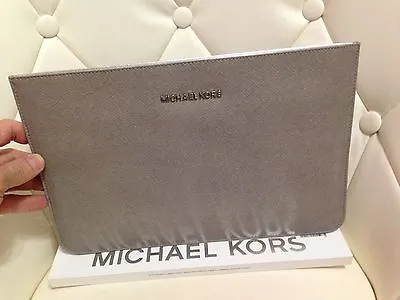 Michael Kors MacBook Air 11  Sleeve Pearl Grey Leather Women's NWT • $59.99