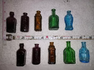 Vintage Lot Of 5 Miniature Glass Bottles Repro NOS • $4.49