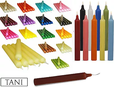 Dinner Bistro Candles Long Run Line For Cheap Price Many Colours Pack Of 5 10 25 • £3.75