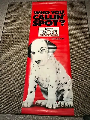 Rare Disney Store Prop 101 Dalmatians Advertising Vinyl Banner Sign Wizzer 1996 • $60