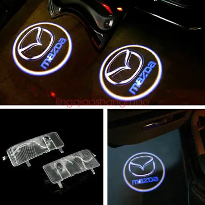 2x Door Light Projector For MAZDA 6 Logo Emblem Welcome Courtesy Laser Lamp • $18.99