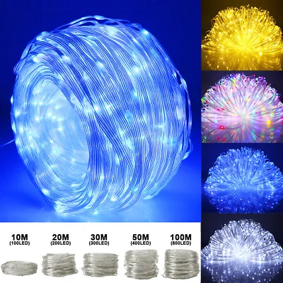 10-100M LED Rope Tube String Mains Plug String Lights Outdoor Xmas Lamp UK Plug • £22.31