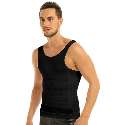 UK Men Tank Top Sexy Y Back Sleeveless Muscle Half Vest T-Shirts Sports Bra Tops • £15.45