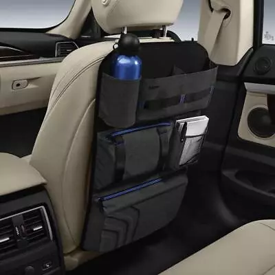 BMW Seat Back Storage Pocket Anthracite/blue 52122406212 • $111.99