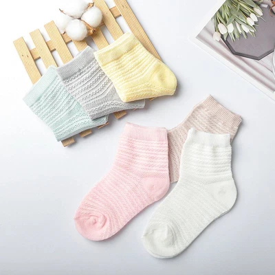 £4.50 • Buy 2 Pack Boy Girl Kids Baby Breathable Trainer Sports Gym Plain Summer Ankle Socks