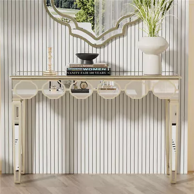 Highly Glossy Mirrored Console Table 47.2  Long Silver Glam Entryway Sofa Tables • $269.95