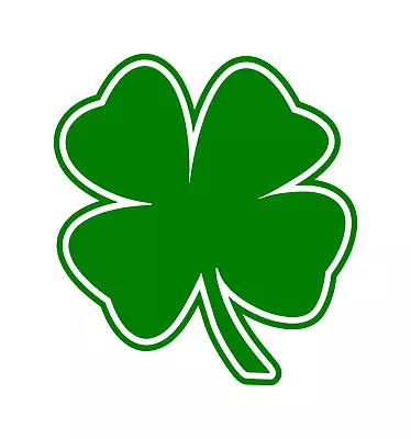 (2) FOUR LEAF CLOVER Vinyl Decal Die Cut Sticker Lucky Irish Car Windw Tumblr • $2.25