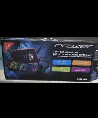 Medion : Erazer : 4 In 1 : Pro Gaming Kit : Brand New : Sealed Box : Black • $59.99