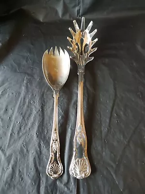 Vintage EPNS Sheffield Kings Style Large Pasta Server & Large Spoon • $9.99