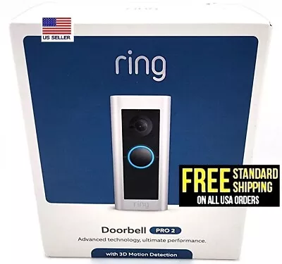 Ring Video Doorbell Pro 2 Hardwired 1536p HD 3D Motion Detection Night Vision • $189.99