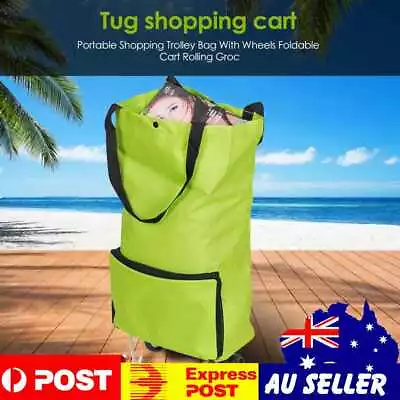 Foldable Buy Vegetables Bag Portable Shopping Trolley Case Pull Cart With Wheels • $15.69