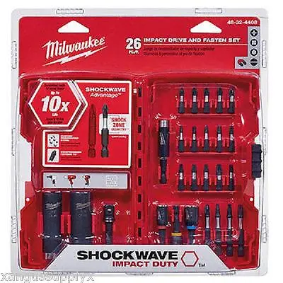 Milwaukee 48-32-4408 Shockwave Impact Drive & Fasten Heavy Duty Bit Holder Set  • £36.29