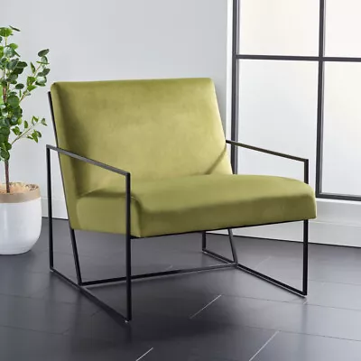 SAFAVIEH Atheris Arm Chair | Green / Black | • $482.99