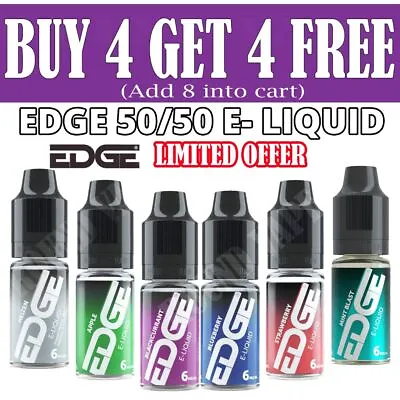 Edge E-liquid 50/50 Vape Juice 10ml All Flavors & Strengths | Premium UK Made • £2.75