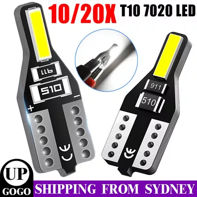 10/20X Canbus T10 LED 7020 SMD White Car Side Wedge Light Globe Bulb 194 168 W5W • $7.45