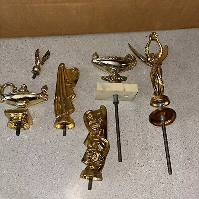 Vintage Metal Trophy Topper Lot Of 6 - All Are The Heavier Toppers Gold Tone • $22.40