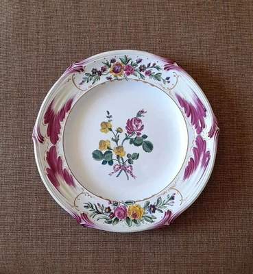 £34.99 • Buy Scarce Antique 19th C. GIEN FAIENCE French Hand Painted Plate - C. 1875