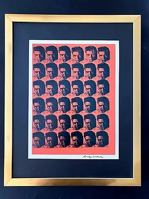 Andy Warhol | Vintage 1984 Elvis Presley Print Signed |Mounted And Framed • $169