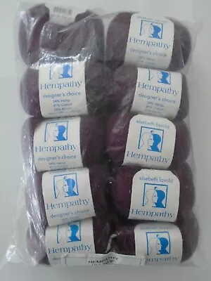 Elsebeth Lavold Hempathy Aubergine Color#031 Dyelot#44 NEW 10 Balls Hemp34%Cott • $100