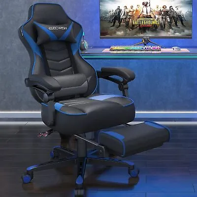 ELECWISH Gaming Chair Racing Computer Swivel Seat Recliner Footrest Ergonomic • $149.99