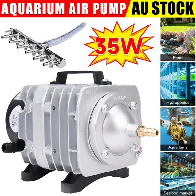 35W Air Pump Electromagnetic Air Compressor For Aquarium Fish Tank Pond 70L/m AU • $49.45