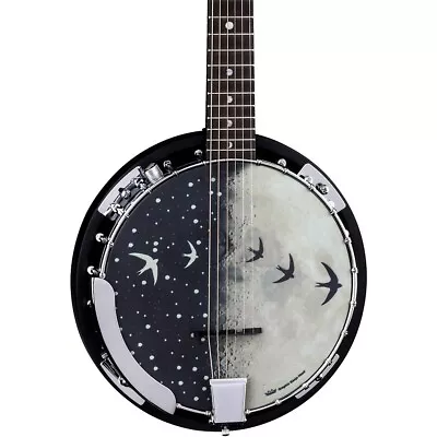 Luna Guitars Moonbird BGB 6-String Acoustic-Electric Banjo Satin Black • $499