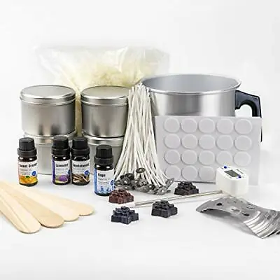 £46.77 • Buy Candle Making Kit For Adults - Complete Package With Soy Wax (2.2 LB), 4 Premium