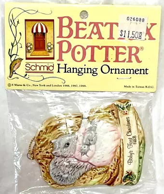 Vtg Beatrix Potter Ornament 1988 Baby's First Christmas  Squirrel Nutkin  Sealed • $19.99