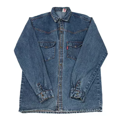 Vintage LEVI’S BIG E Denim Shirt | Small | Retro Western Snap Popper 60s 70s • £32.50