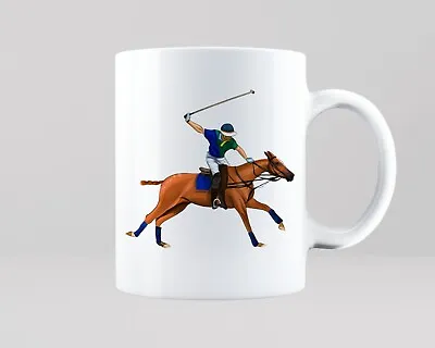 Horse Polo Player Mug Tour Gift Sport Racing Stables Team Club Hobby Tea Coffee • £9.95